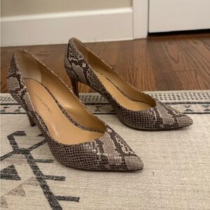 Banana Republic Python Print Pointed Toe Pumps
